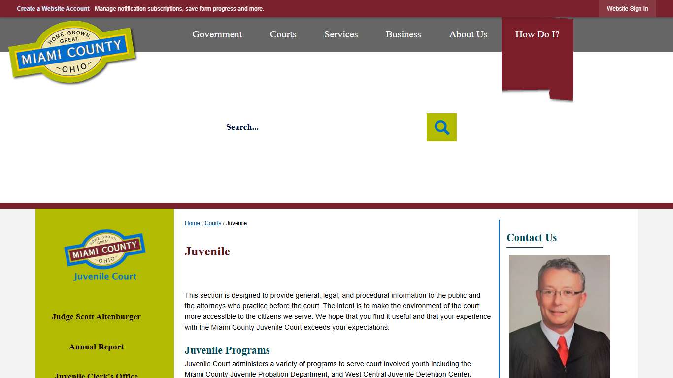 Juvenile | Miami County, OH - Official Website